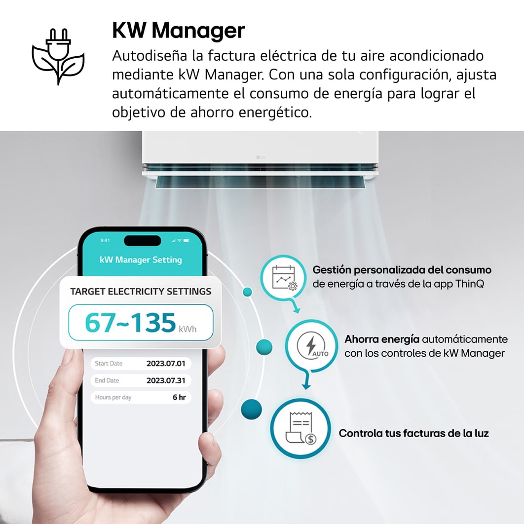 LG DualCool® 09L: Aire Acondicionado A+++/A+++, Control Consumo Futuro, Detector Presencia, WIFI, MAGNA09L.SET
